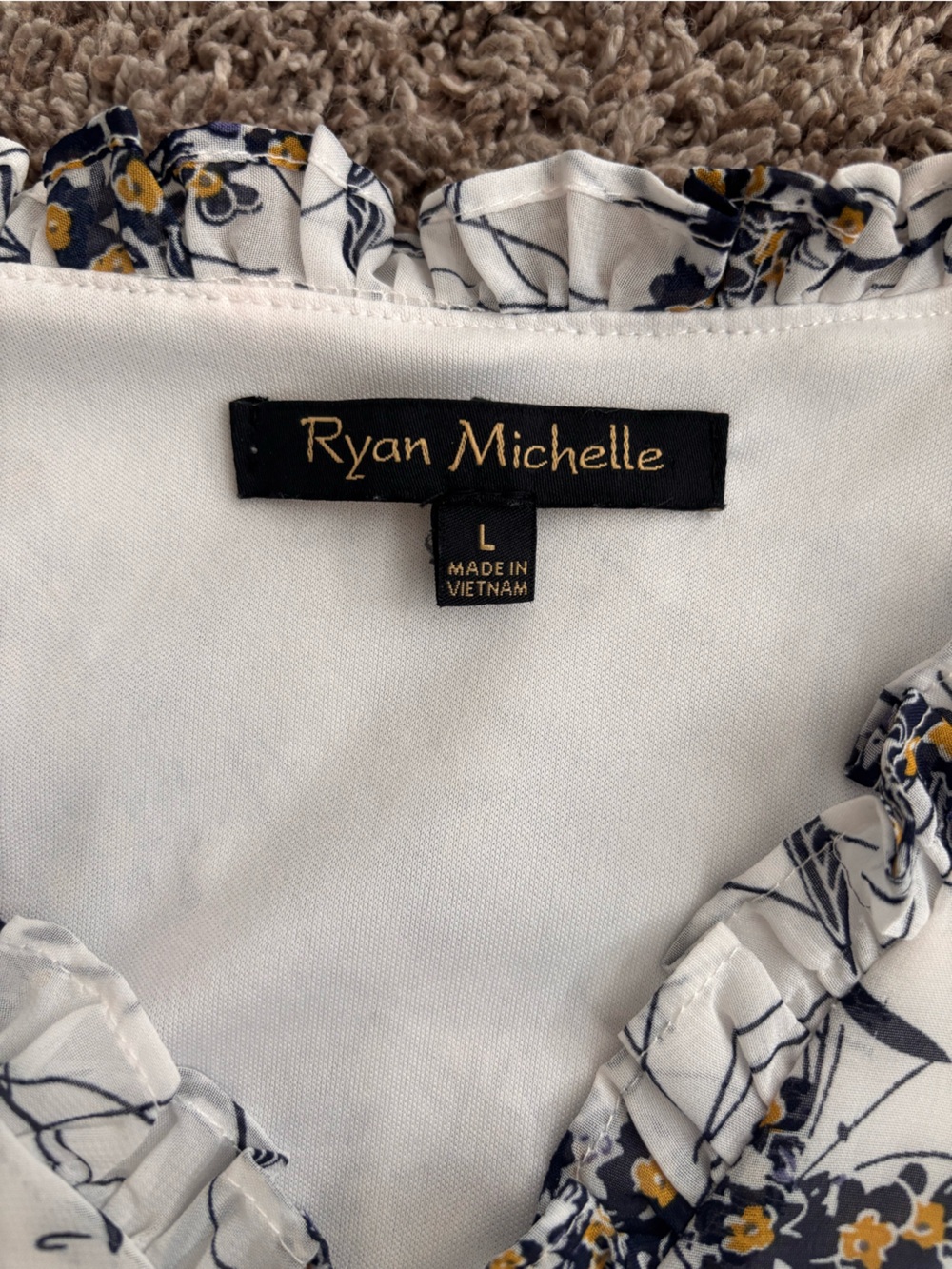 Cottage Romantic Boho Floral Midi Dress – Size L - Picture 3 of 9